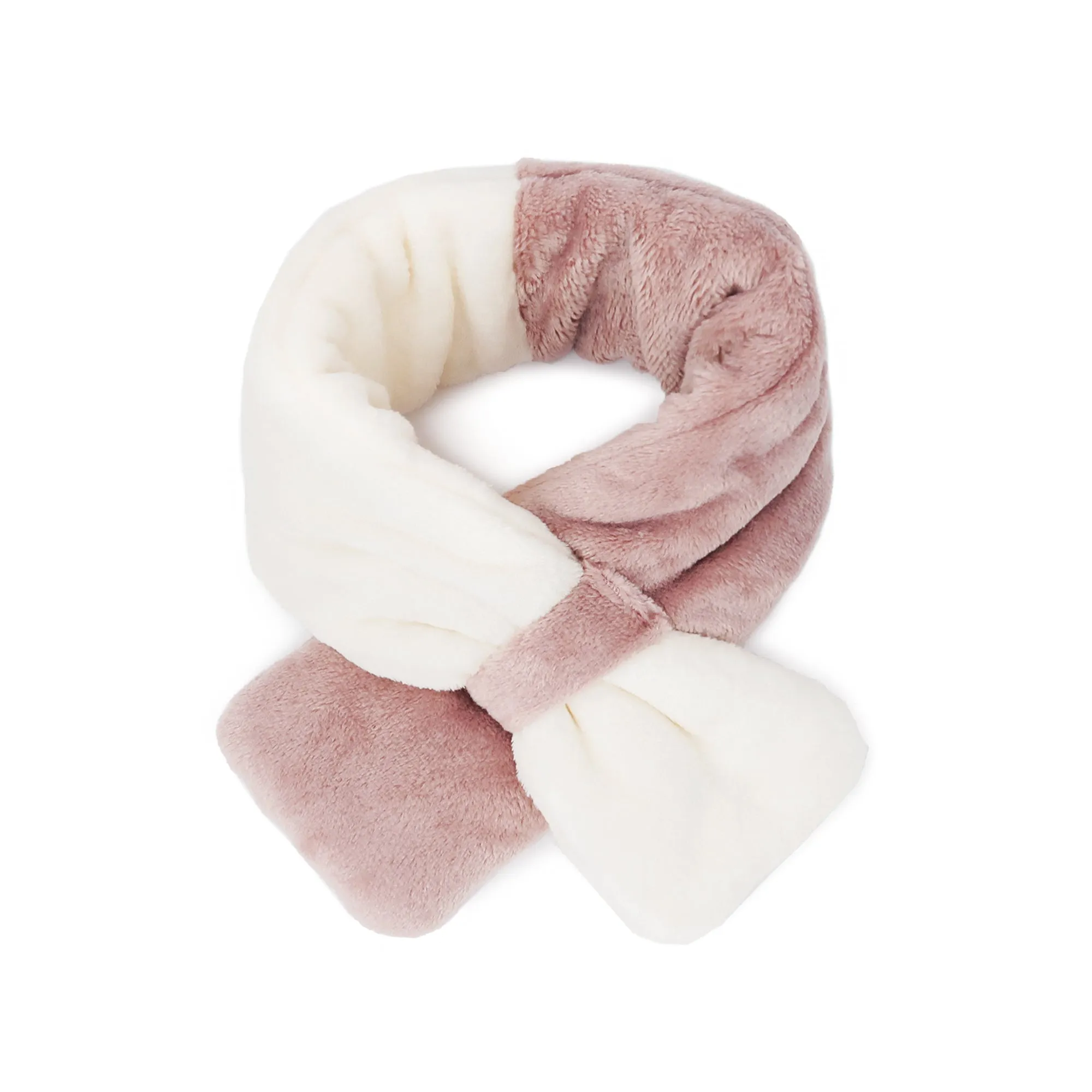 Toddler Winter Fashion Scarf Kids Warm Fluffy Thick Fleece Baby Neck Warmer | Beige