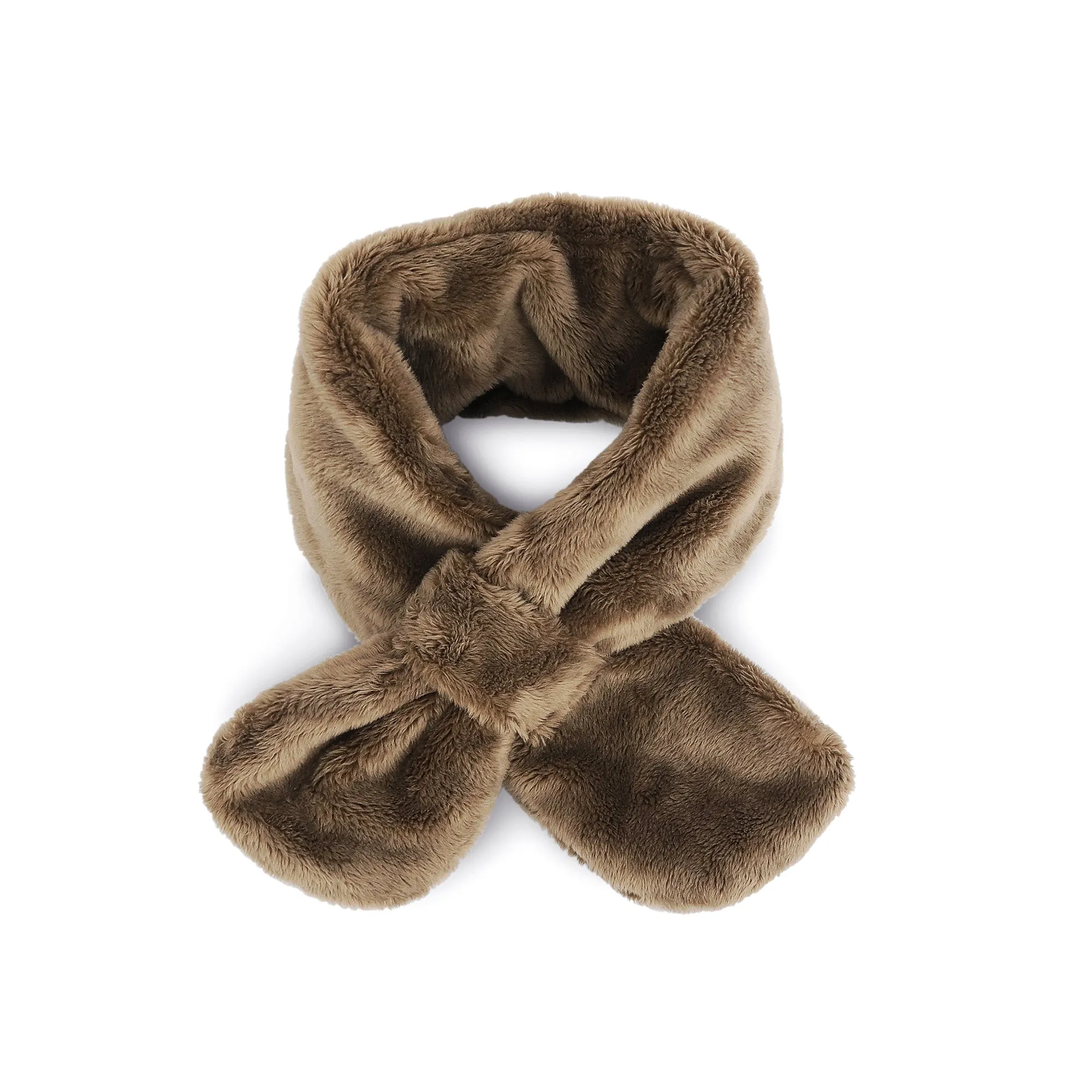 Toddler Winter Fashion Scarf Kids Warm Fluffy Thick Fleece Baby Neck Warmer | Beige