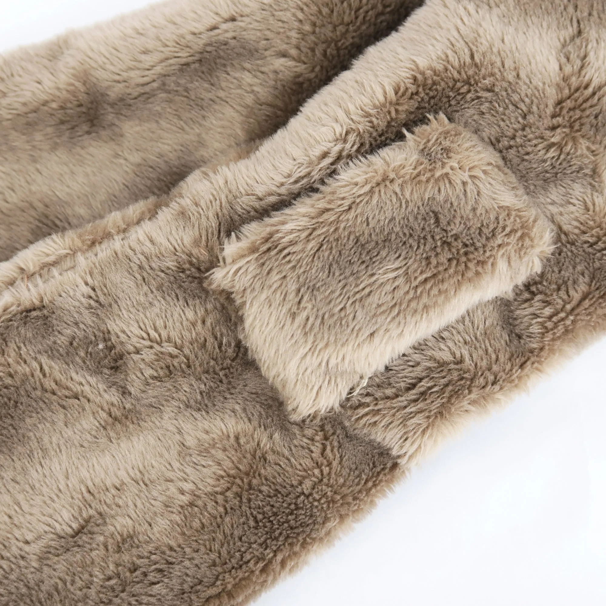 Toddler Winter Fashion Scarf Kids Warm Fluffy Thick Fleece Baby Neck Warmer | Beige