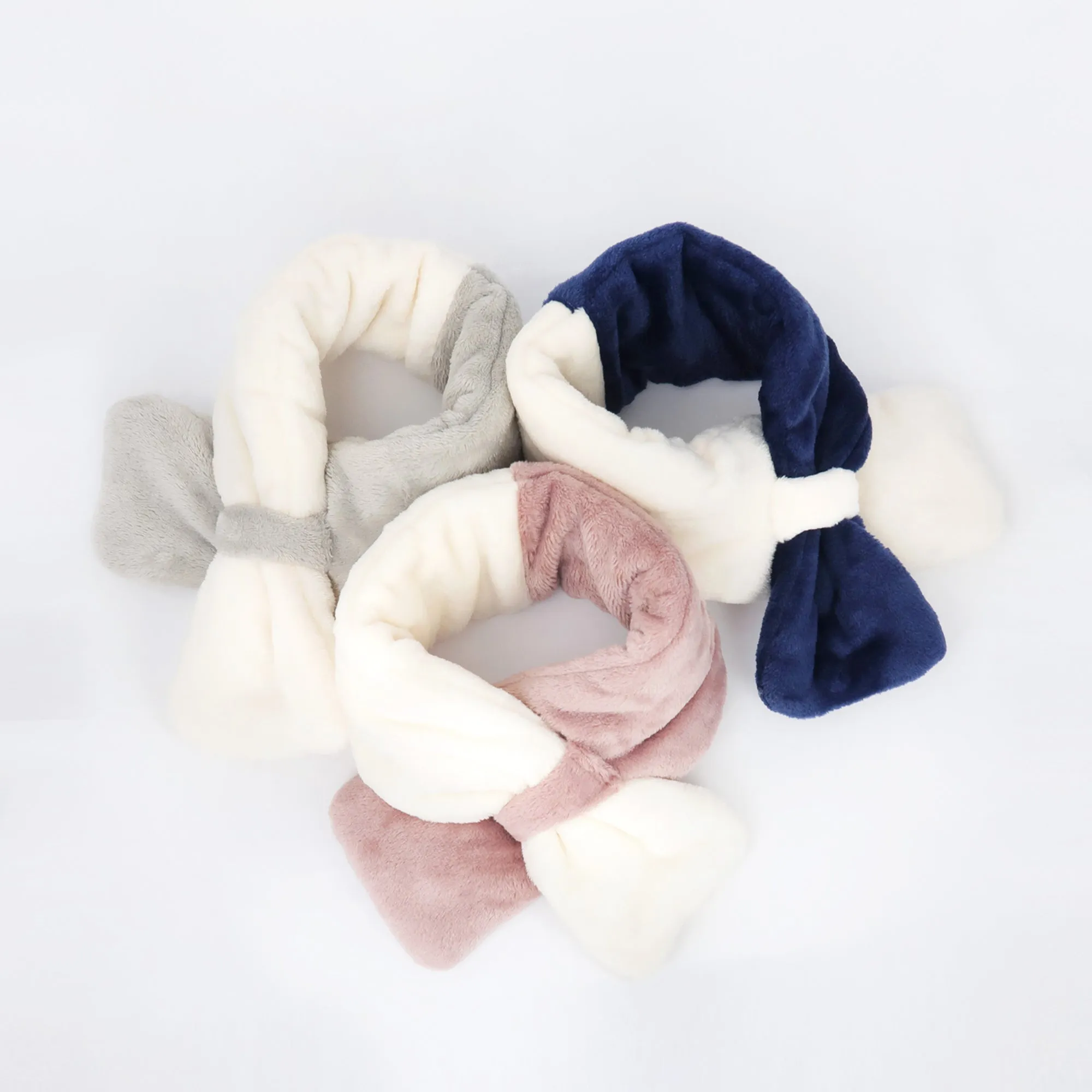 Toddler Winter Fashion Scarf Kids Warm Fluffy Thick Fleece Baby Neck Warmer | Beige
