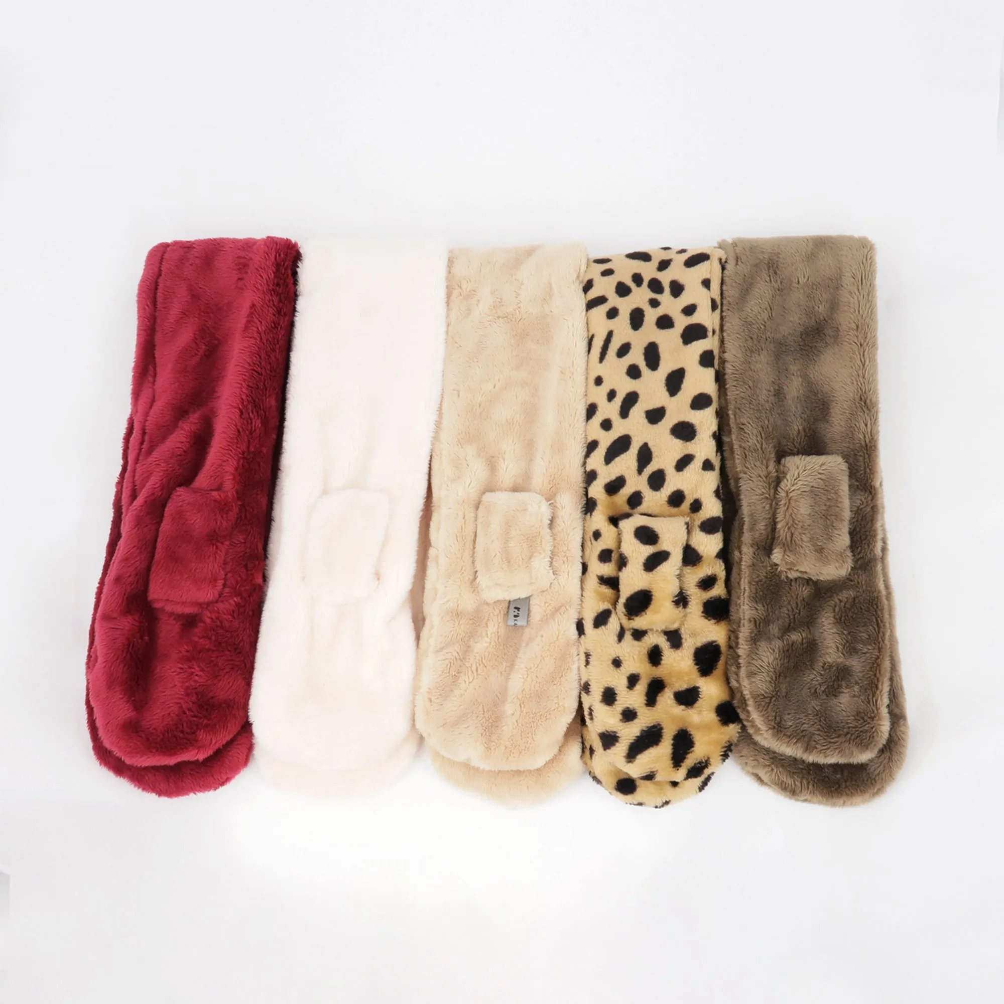 Toddler Winter Fashion Scarf Kids Warm Fluffy Thick Fleece Baby Neck Warmer | Beige