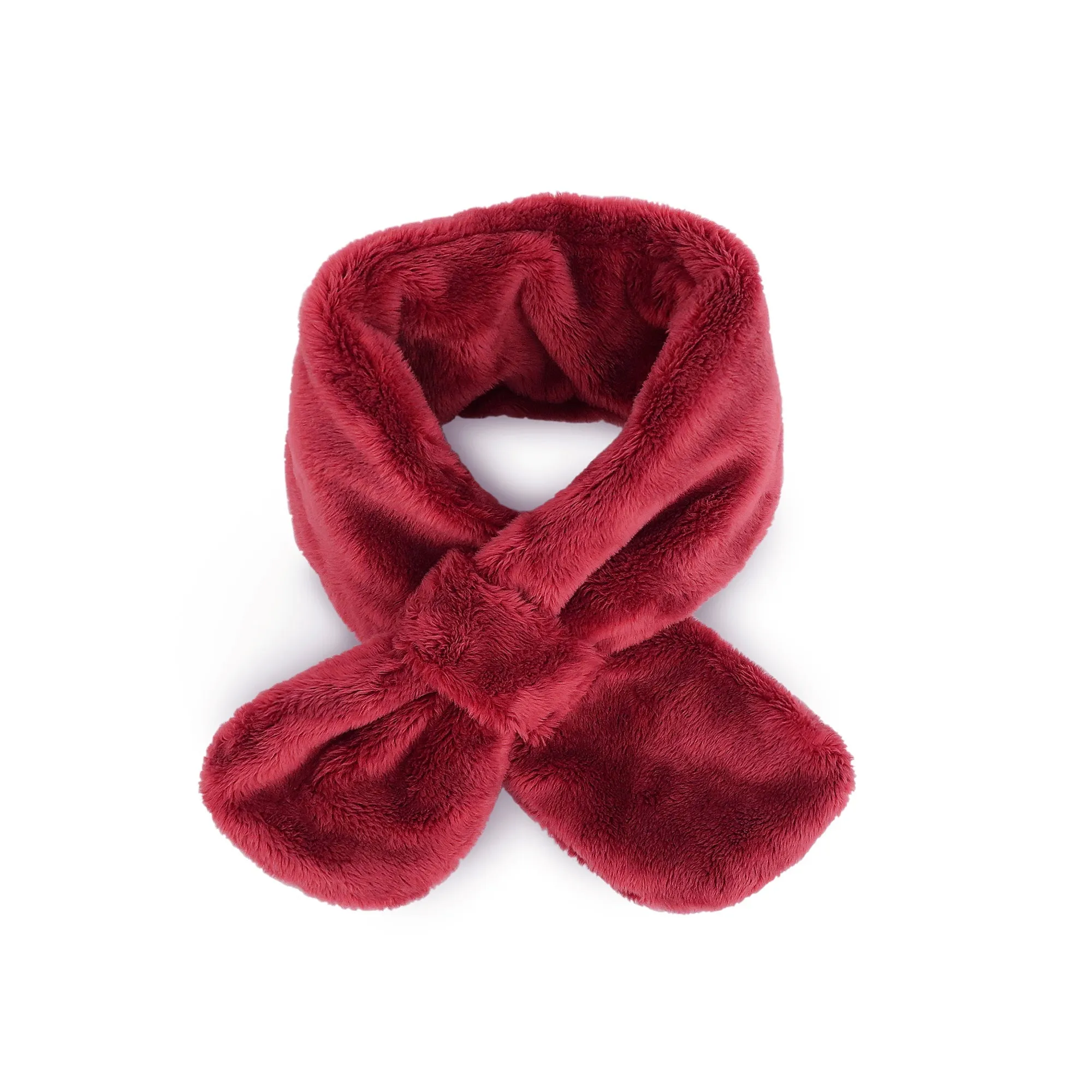 Toddler Winter Fashion Scarf Kids Warm Fluffy Thick Fleece Baby Neck Warmer | Light Peach