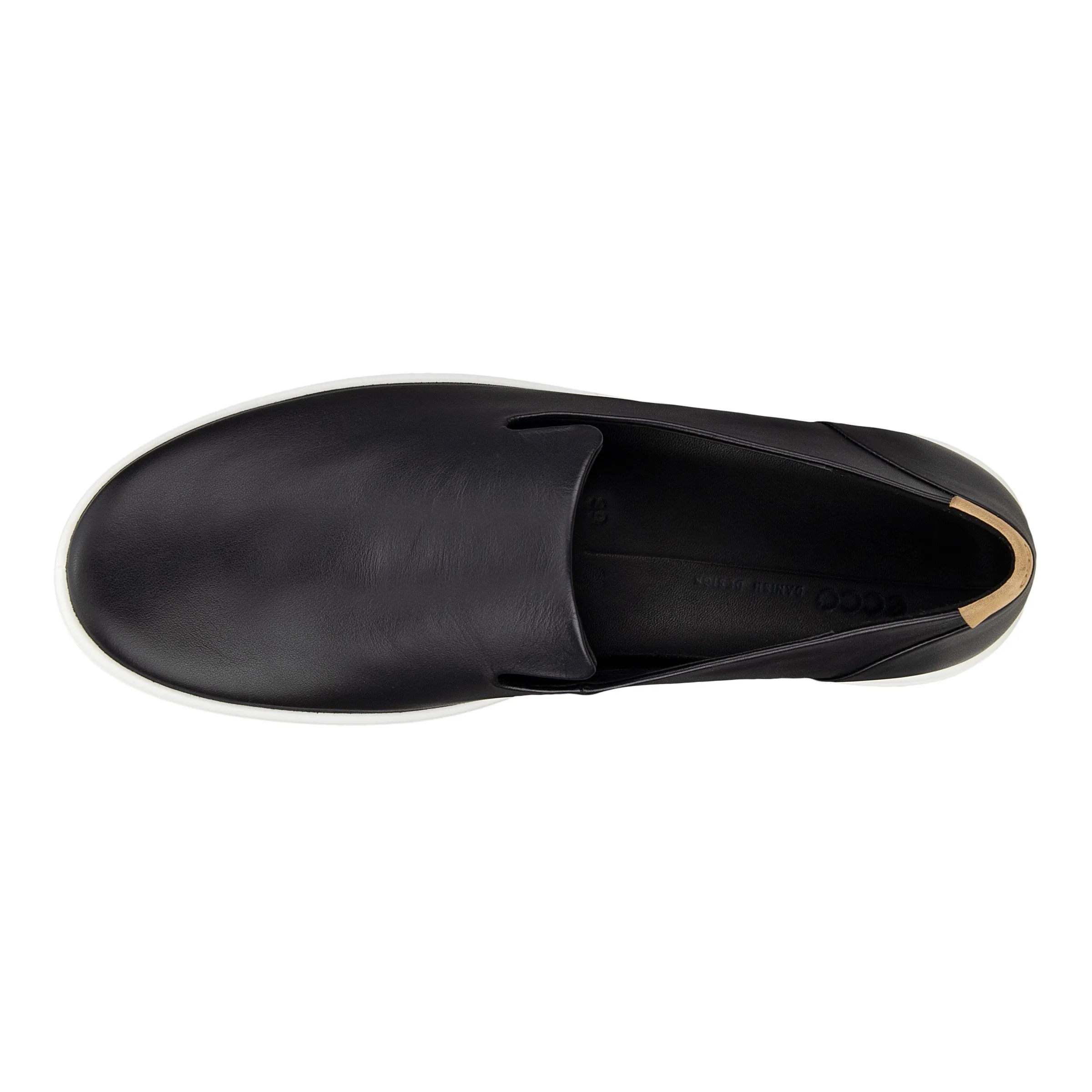 Women's Ecco Soft 7 Slip-On Color: Black/ Powder