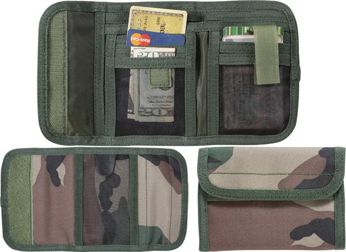 Woodland Camouflage - Military Tactical Deluxe Tri-Fold ID Wallet