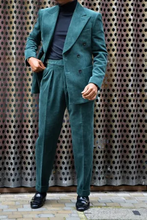 xiangtuibao 2 Pieces Men Suits Tailor-Made Stripes Herringbone Corduroy Solid Color High Quality Fashion Blazer Pants  Formal Wedding