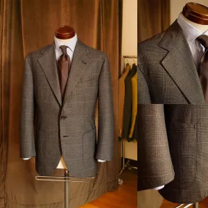 xiangtuibao Brown Men Suit 3 Pieces Business Blazer Vest Pants Single Breasted Plaid Stripes Wedding Formal Work Wear Party Causal Tailored